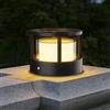 FREEUP Lampioni da Giardino Esterno, IP65, Alluminio, 3000K | 15W LED Lampione da Giardino Rotonda, Per Cancello, Vialetto, Terrazzo e Giardino, Nero
