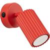 SOLLUX lighting Applique da parete color rosso carbone con un interruttore