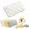 Jeeeun Marshmallow Pillow, Cooling Marshmallow Puff Pillow for Side and Back Sleepers, Breathable High Resilience Support, Fluffy Washable (White,Low Pillow)
