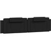 vidaXL Cuscino Testiera Viana Nero 200 cm in Similpelle