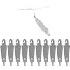 ShanBye Croce Strumenti per Infilare Argento,100 PCS Infila Aghi in Metallo con Occhio Cucito fai da te Cucito a Mano per Ricamo a Punto Croce