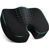 ETOFIXEE Cuscino per auto, ufficio, viaggi, ergonomico, in memory foam, a forma di U, imbottitura ortopedica, base antiscivolo, traspirante, maniglia per il trasporto, allevia il dolore al coccige