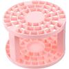 PATIKIL 1pz Portapennelli, Organizzatore di Plastica per Conservazione 49 Fori Pennelli, Supporto Rotondo per Scrivania per Artisti, Trucco, Matita, Rosa