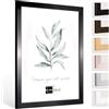 Bildershop-24 Cornice portafoto Monza 11 x 14 pollici | ca. 28 x 35,6 cm in Nero (lucido), cornice intercambiabile, cornice per poster, puzzle