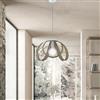 Be-Light Sospensione Moderna 1 Luce Ferro Laccato Bianco E Tortora Serie