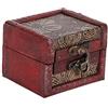 Buachois Scrigno del Tesoro,Mini Vintage in Legno Scrigno del Tesoro in Stile,Cinese Orientale Tesoro retrò Gioielli Pirata Giocattolo Scatola di Legno per Libri Collezione di Carte Regali(Loto)