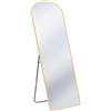 SONGMICS Specchio intero 165 x 60 cm, curvo, telaio in lega di alluminio, vetro temperato, per camera da letto, soggiorno, guardaroba, oro pallido LFM039AB01