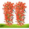Generico Fiori Appesi Artificiali, 2 Pezzi In Finta Petunias Da Esterno Interno, Piante Realistiche, Piante Colorate Finte Resistenti Ai Raggi UV E Alle Intemperie Per Fioriere, Vialetti, Pat