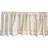 A.Monamour Corta Per Finestra Piccola In Cotone Beige Pizzo Ricamato All'Uncinetto Trasparente Mantovana Geometrica Rustico Mezza Tenda Per Cucina Bistrot Porta Finestra A Vetro
