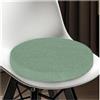 ELYSYSRL Cuscini Rotondi per Sedie Cucina 30/35/40/45/50cm Cuscini per Sedie Antiscivolo per Sedie da Pranzo,Esterno, Giardino, Cucina, Ufficio, Soggiorno(Verde Chiaro,40x40x3cm Thick)