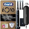 Oral-B Spazzolino Elettrico iO 10, 3 Testine di Ricambio per Spazzolino Elettrico Ricaricabile Autentiche, Custodia Da Viaggio Ricaricabile, Pulizia Denti Efficace, Nero