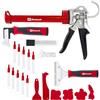 Einhell Accessories Einhell 22 pezzi kit di riparazione per silicone | Pistola cartucce | rotazione 360° | 4 lisciatori fughe | coltello fughe | raschietto fughe | spatola | tappi vite cartucce