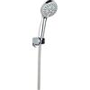 DP Griferia DP Bath Soffione Doccia RY-H213+ Supporto RY-P012 + Flessibile RY-S001, Argento