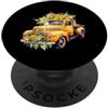 Rustic Wheels Art Acquerello Vintage Giallo Camion Girasoli PopSockets PopGrip Adesivo