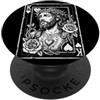 Jesus is King Card Game Lover Tees Vintage Gesù Cristo Re di Cuori Christian Gioco Carta PopSockets PopGrip Adesivo