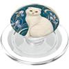 Belle Epoque Animals Gatto pieghevole scozzese bianco Art Nouveau PopSockets PopGrip per MagSafe