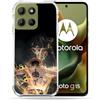 Cokitec Cover rinforzata per Motorola G15 Manga One Piece Ace Nero