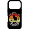 Regali divertenti e carini per gli amant Custodia per iPhone 17 Pro I Like Coffee, My Cat And Maybe 3 People
