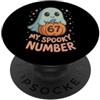 Spooky Numbers 6x7 Math Lesson Teacher A Carino Kawaii Fantasma Zucca 67 Meme Divertente Matematica Halloween Scherzo PopSockets PopGrip Adesivo