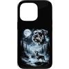 Vintage 90s Dog Moon Schnauzer Lover Custodia per iPhone 13 Pro Schnauzer in miniatura che ulula alla luna Retro 90's Dog