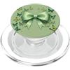 Sage & Mint Green Bows And Ribbons Gifts Carino Coquette Verde Fiocco Farfalla Nastro PopSockets PopGrip per MagSafe