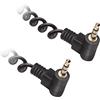 Ekon cavo jack 3.5mm a spirale, connettori a 90°, cavo AUX, 0.75 metri, maschio maschio, per stereo, laptop, cuffie, mp3, iPod, smartphone, tablet, radio, autoradio