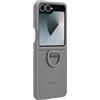 Samsung Silicone Case with Ring Custodia pieghevole in silicone con anello per Galaxy Z Flip6 | Z Flip7 FE, Gray