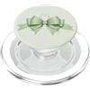 Sage & Mint Green Bows And Ribbons Gifts Simpatico cuore verde con fiocco a forma di cocchetta PopSockets PopGrip per MagSafe