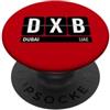 Airport Code Flip Board Tees DXB Dubai Emirati Arabi Viaggi Codice Aeroporto Paese Souvenir PopSockets PopGrip Adesivo