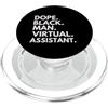 Dope Virtual Assistant Career Culture Dope Black Man Assistente virtuale Orgoglio afroamericano PopSockets PopGrip per MagSafe