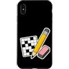 Jimbeels Custodia per iPhone XS Max Pencil Eraser Hour Cruciverba Gomma