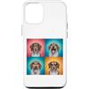 Dachshund Puppy Lover PS Custodia per iPhone 12/12 Pro Bassotto Pet Face Portrait Photobooth con occhiali da sole
