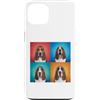 Basset Hound Puppy Lover PS Custodia per iPhone 13 Basset Hound Pet Face Portrait Photobooth con occhiali da sole