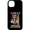 July Cute Teddy Bear birthday gifts for Custodia per iPhone 14 Plus 18 Anni Luglio 2008 Orsacchiotto 18° Compleanno Donne