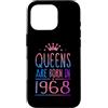 Queens Are Born 1968 58 Years Old 58th B Custodia per iPhone 16 Pro Queens Are Born In 1968 58 Years Old Funny 58th Birthday