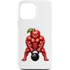 Apple Bodybuilding Kettlebell Strength A Custodia per iPhone 13 Pro Max Design estivo fitness per sollevamento pesi con mela muscolosa