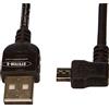 System-S Micro USB Cavo Dati Ricarica 90 ° angolato Cavo spiralato 50 - 135 cm