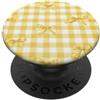 Bow & Ribbon Gifts Coquette gialla con fiocchi estetici con fiocco PopSockets PopGrip Adesivo