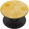 Yellow Floral Aesthetic Flower Botanical Motivo floreale linea gialla PopSockets PopGrip Adesivo