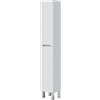 Fores Colonna Da Bagno 2 Ante 30x25x182 Cm Con Piedini Lea Bianco Lucido