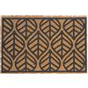 Relaxdays Tappetino Relaxdays, cocco/PVC, foglie, 60 x 40 cm, interno/esterno, antiscivolo, raccoglisporco, naturale/nero