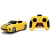 Jada Toys Transformers RC Bumblebee Chevrolet Camaro (14 cm) - Auto telecomandata 1 canale, 2,4 GHz, per fan e bambini dai 3 anni in su, con telecomando, scala 1:32