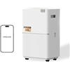 DREAME DD20 Deumidificatore con Deumidificazione da 20L, Antibatterico al Plasma, Controllo Intelligente dell'Umidità, Riduz. Rumore a 5 Strati, Doppio Scarico Flessibile
