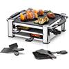 Rommelsbacher RCC 1000 griglia per raclette 4 persona(e) Nero, Cromo 1000 W