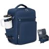 KONO Zaino Ryanair 40x30x20, Bagaglio a Mano 24L, Zaino da Viaggio Porta PC 16 Pollici con Apertura 180°, Porta USB, Tasca Antifurto e Fascia Trolley (40 x 30 x 20 cm, Blu Navy)