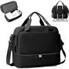 HYC00 Bagaglio a Mano 40x20x25 Ryanair Wizzair Borsone da Viaggio Donna Espandibile Borsa da Cabina Grande Borsone Parto Ospedale Impermeabile Borsa Piscina Sportiva Travel Duffel Bag,C02-Nero