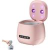 Neksong Cleon - Pulitore ad Ultrasuoni 45000Hz con 3 modalità, Vasca in Acciaio Inossidabile, Pulizia Rapida, per Igienizzare Bite, Dentiere (Rosa)