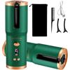 AN HUI MING Ferro arricciacapelli senza fili, rotante, a lunga durata, piccolo, 20 mm, per capelli corti/lunghi, con batteria grande da 5200 mAh, ricarica di tipo C, 6 temperature (150-200 °C) (verde)