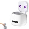Neksong Cleon - Pulitore ad Ultrasuoni 45000Hz con 3 modalità, Vasca in Acciaio Inossidabile, Pulizia Rapida, per Igienizzare Bite, Dentiere (Bianco)