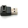 System-S Adattatore USB 3.1 tipo E femmina a 3.0 tipo A maschio adattatore in nero